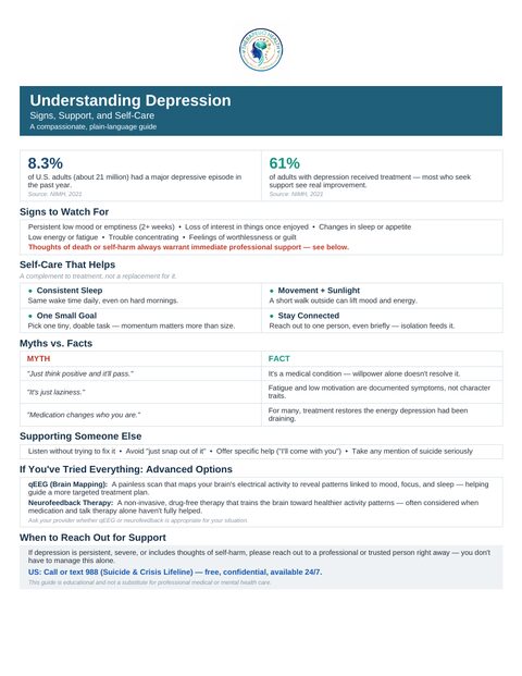 First page of the Depression handout