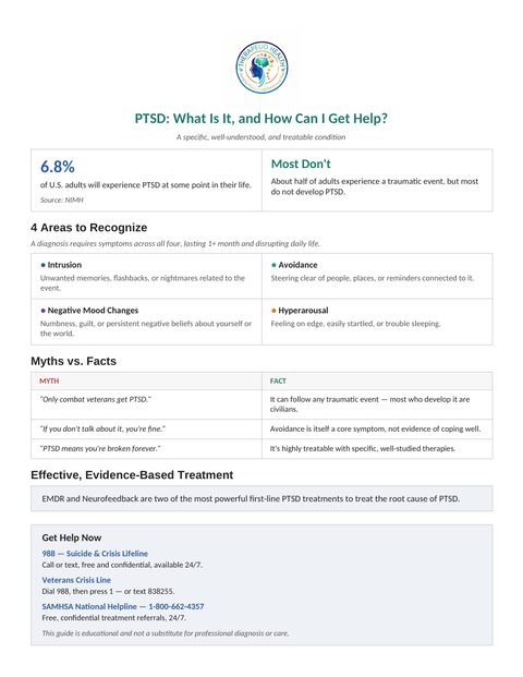 First page of the PTSD handout